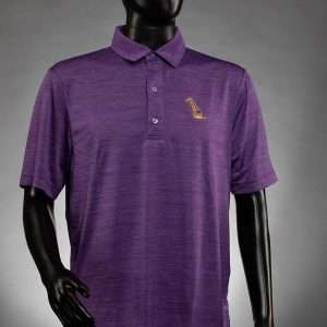 1021 Dahila Purple Polo With Gold Ball Logo 2 Men's Dry Swing Heather Self Collar Jersey Shirt