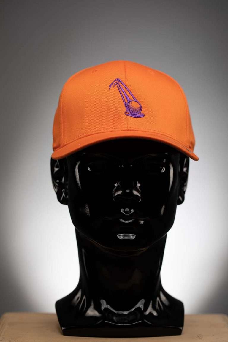 6277 Flexfit Wooly Combed Twill Orange With Purple Ball Logo Flexfit Wooly Combed Twill – Yellow with Purple Ball Logo, Small-Medium